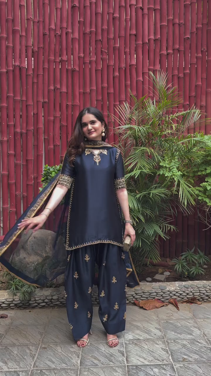 EMBROIDERED 3PCS FESTIVE DRESS RS:2500